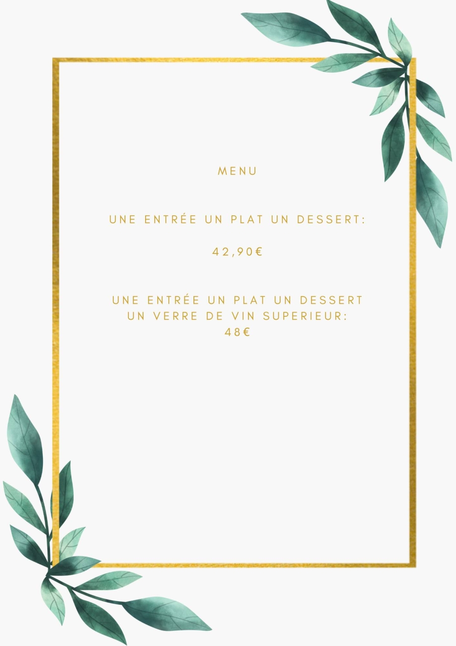 Nouveau menu - top restaurant Marseille